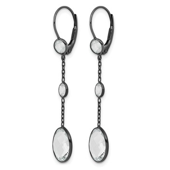 Herco 14K White Gold Gold Black Moonstone Crystal Q 9MM — alternate view