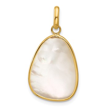 Herco 14K Polished Mother of Pearl Pendant