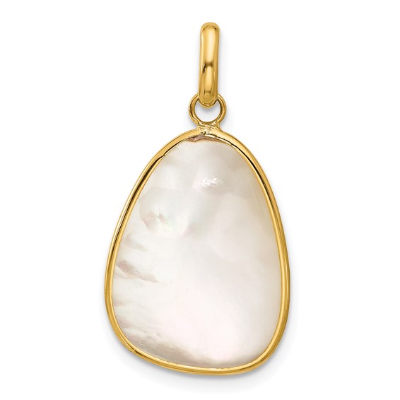 Herco 14K Polished Mother of Pearl Pendant - HERCO Herco 14K Polished Mother of Pearl Pendant - HERCO