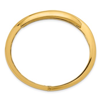 Herco 14K Polished Bypass Hinged Cuff Bangle — alternate view