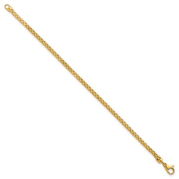 Herco 14K Polished 3.1mm Wheat 7.5 Inch Chain Bracelet — alternate view