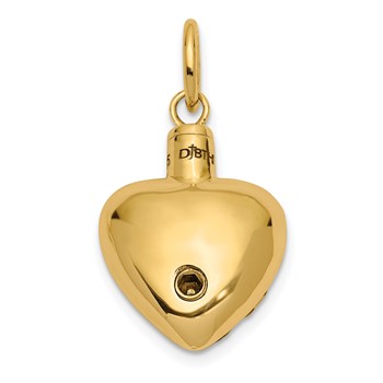 Sentimental Expressions 14K Heart Remembrance Ash Holder Pendant — alternate view