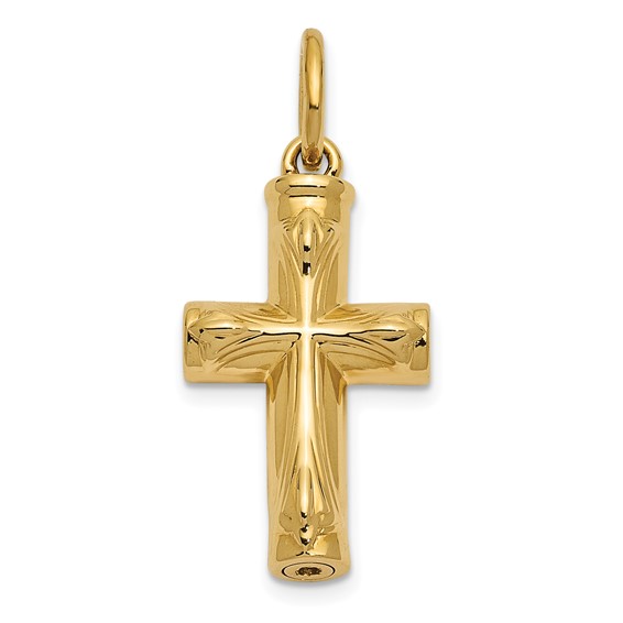 25mm Rosary Cross Charms, Rhodium Plated, Pack of 5 - Golden Age Beads