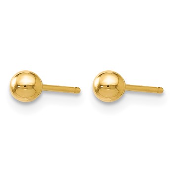 Leslie's 14K Polished 3mm Ball Post Earrings — alternate view