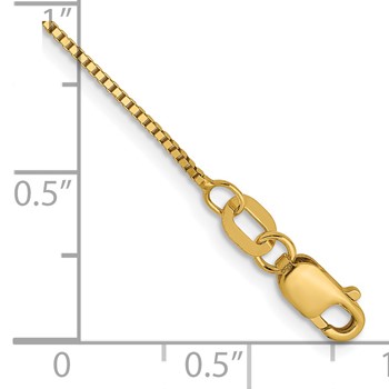 Leslie's 14K .7mm Box with Lobster Clasp Chain Anklet — alternate view