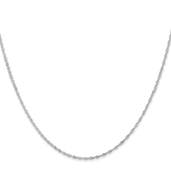Leslie's 14K White Gold 1mm Singapore with Lobster Clasp Chain — alternate view