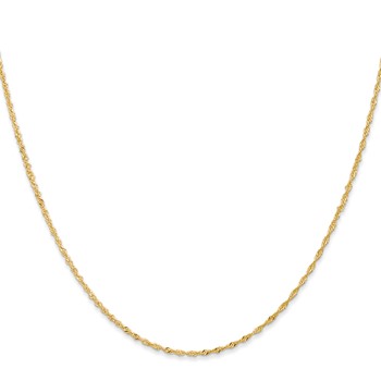 Leslie's 14K 1mm Singapore with Lobster Clasp Chain — alternate view