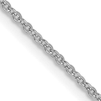Leslie's 14K White Gold 1.1mm Flat Cable Chain