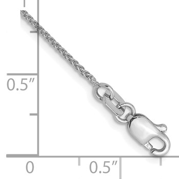 Leslie's 14K White Gold 1.0mm Spiga Chain Anklet — alternate view