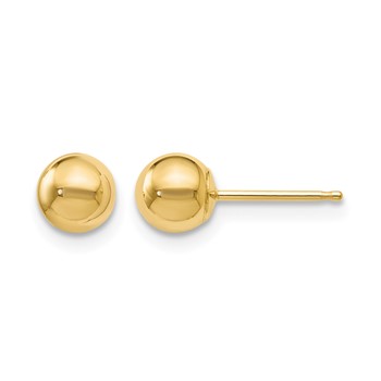 Leslie's 14K Polished 5mm Ball Post Earrings