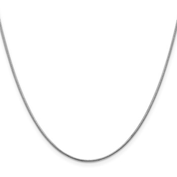 Leslie's 14K White Gold 1mm Round Snake Chain — alternate view