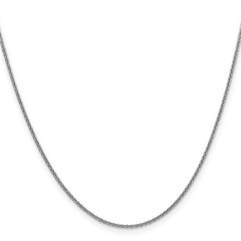 Leslie's 14K White Gold 1.6mm Round Cable Chain — alternate view