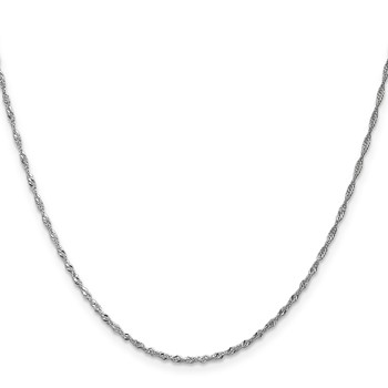 Leslie's 14K White Gold 1.3mm Singapore Chain — alternate view