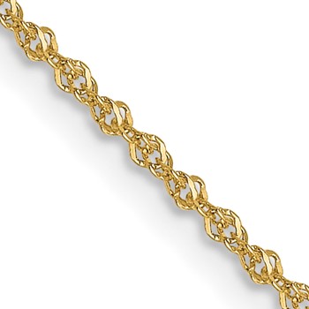 Leslie's 14K 1mm Sparkle Singapore Chain