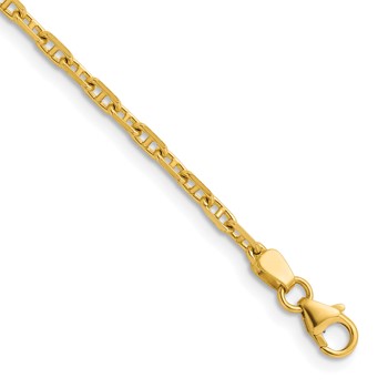 Herco 18K Polished 2.7mm Solid Anchor 22 Inch Chain