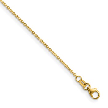 Herco 18K Polished 1.5mm Solid Cable 22 Inch Chain