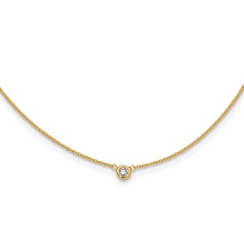 Herco 18K Yellow with Yellow Bezel 16 Inch Necklace Mounting