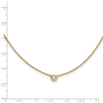 Herco 18K Yellow with Yellow Bezel 16 Inch Necklace Mounting — alternate view