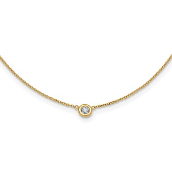 Herco 18K Yellow with Yellow Bezel 16in Necklace Mounting