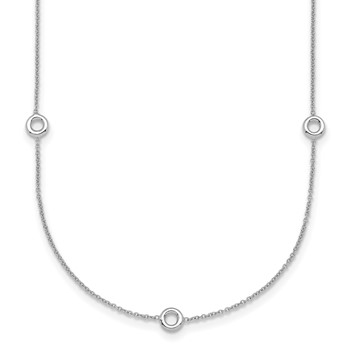 Herco 14K White Gold Stations 18in Necklace Mounting