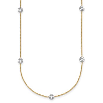 Herco 14K Two-tone Stations 18in Necklace Mounting
