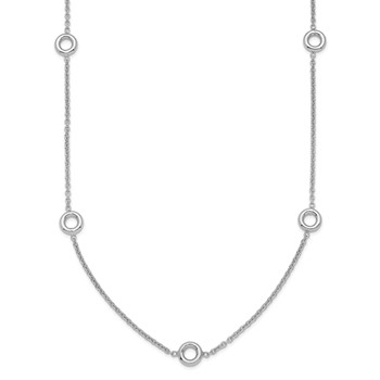 Herco 18K White Gold Stations 18in Necklace Mounting