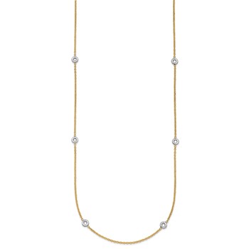 Herco 18K Two-tone Solid Station 16in Necklace Mounting — alternate view