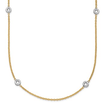 Herco 18K Two-tone Solid Station 16in Necklace Mounting