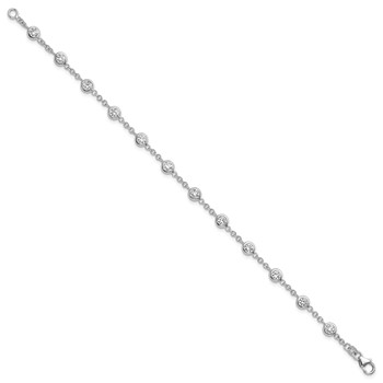 Herco 18K White Gold Diamond Station 7.5 inch Bracelet — alternate view
