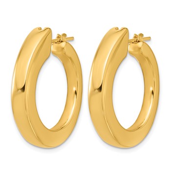 Herco 18K Polished Graduated Round Hoop Earrings — alternate view