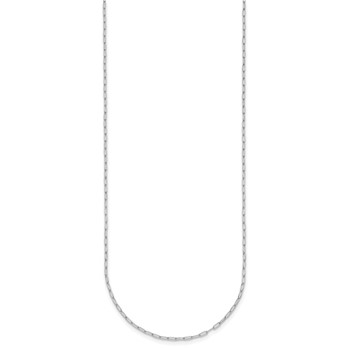 Herco 18K White Gold Rhodium-plated Polished 1.4mm Solid Oval Link 18 Inch Chain — alternate view