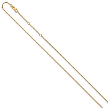 Herco 18K Polished 1.2mm Solid Curb 16+1+1 Inch Chain — alternate view
