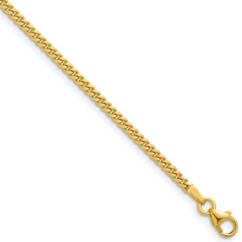 Herco 18K Polished 2.4mm Solid Curb 22 Inch Chain