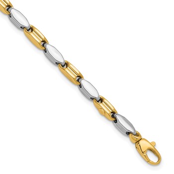Herco 18K Two-tone Polished Fancy Link 8.25 inch Bracelet