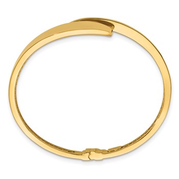 Herco 18K Polished Curved Bypass Hinged Bangle — alternate view