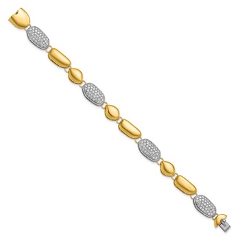 Herco 18K Two-tone Polished Diamond Fancy Bracelet — alternate view