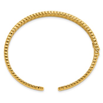 Herco 18K Polished and Twisted Hinged Cuff Bangle — alternate view