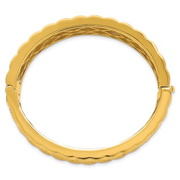 Herco 18K Polished Grooved and Woven 20.0mm Hinged Bangle — alternate view