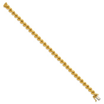 Herco 18K Polished Fancy 6.0mm Link 7.5 Inch Bracelet — alternate view