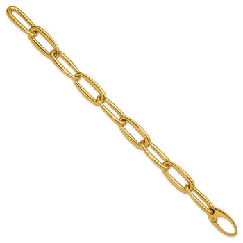 Herco 18K Polished 11.3mm Elongated Oval Link 7.75 Inch Bracelet — alternate view