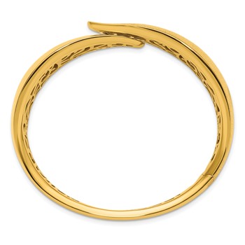 Herco 18K Polished and Brushed Fancy Hinged Bangle — alternate view