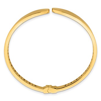 Herco 18K Polished Hinged Cuff Bangle — alternate view