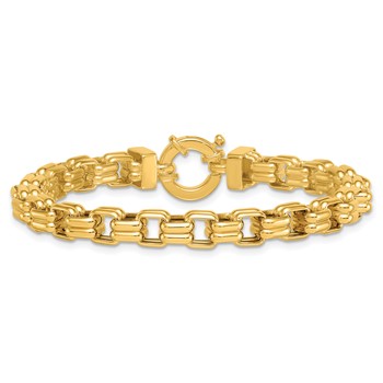 Herco 18K Polished Double Square Link 7 Inch Bracelet — alternate view