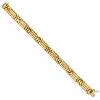 Herco 18K Polished 10mm Fancy Link 7.5 Inch Bracelet — alternate view