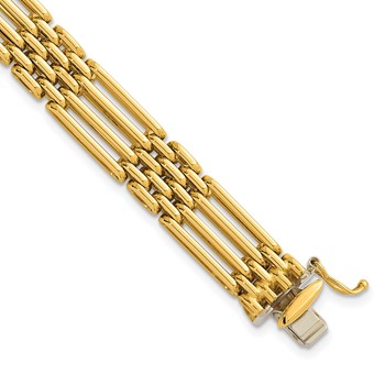 Herco 18K Polished 10mm Fancy Link 7.5 Inch Bracelet