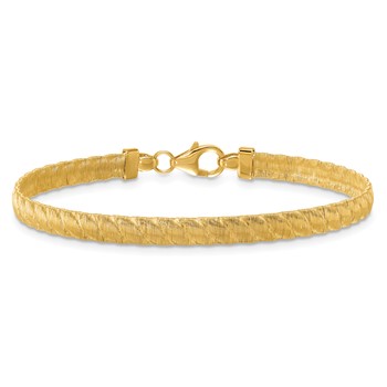 Herco 18K Polished and Textured Link 7.25 Inch Bracelet — alternate view