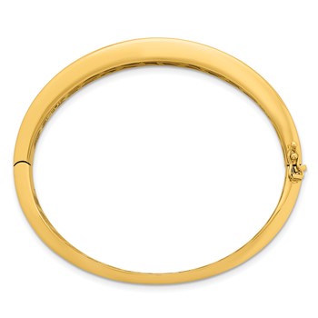 Herco 18K Polished Fancy Wave Hinged with Safety Clasp Bangle — alternate view