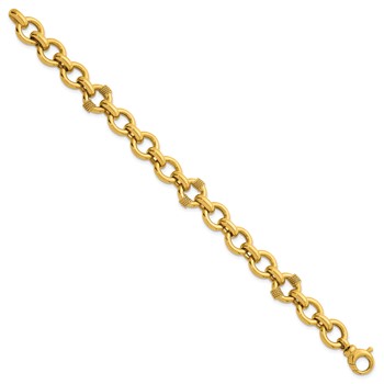 Herco 18K Textured Wrap Circle Link 7.75 Inch Bracelet — alternate view