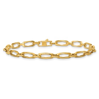 Herco 18K Polished Fancy Oval Link 7.5 Inch Bracelet — alternate view