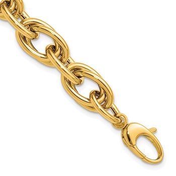 Herco 18K Polished Mixed Link 7.5 Inchch Bracelet